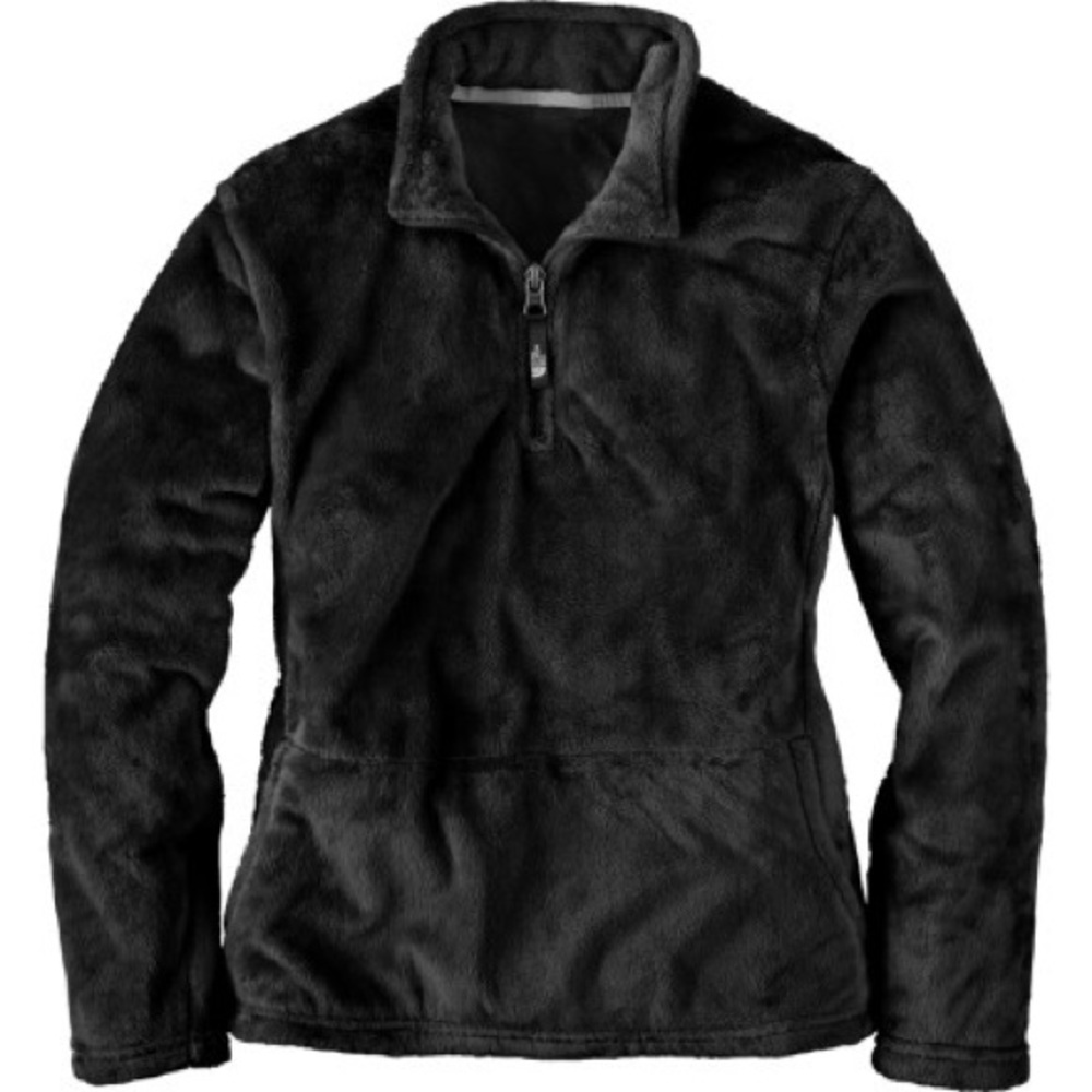 North Face fuzzy black pullover !